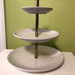 White & Gold Jewelry Stand
